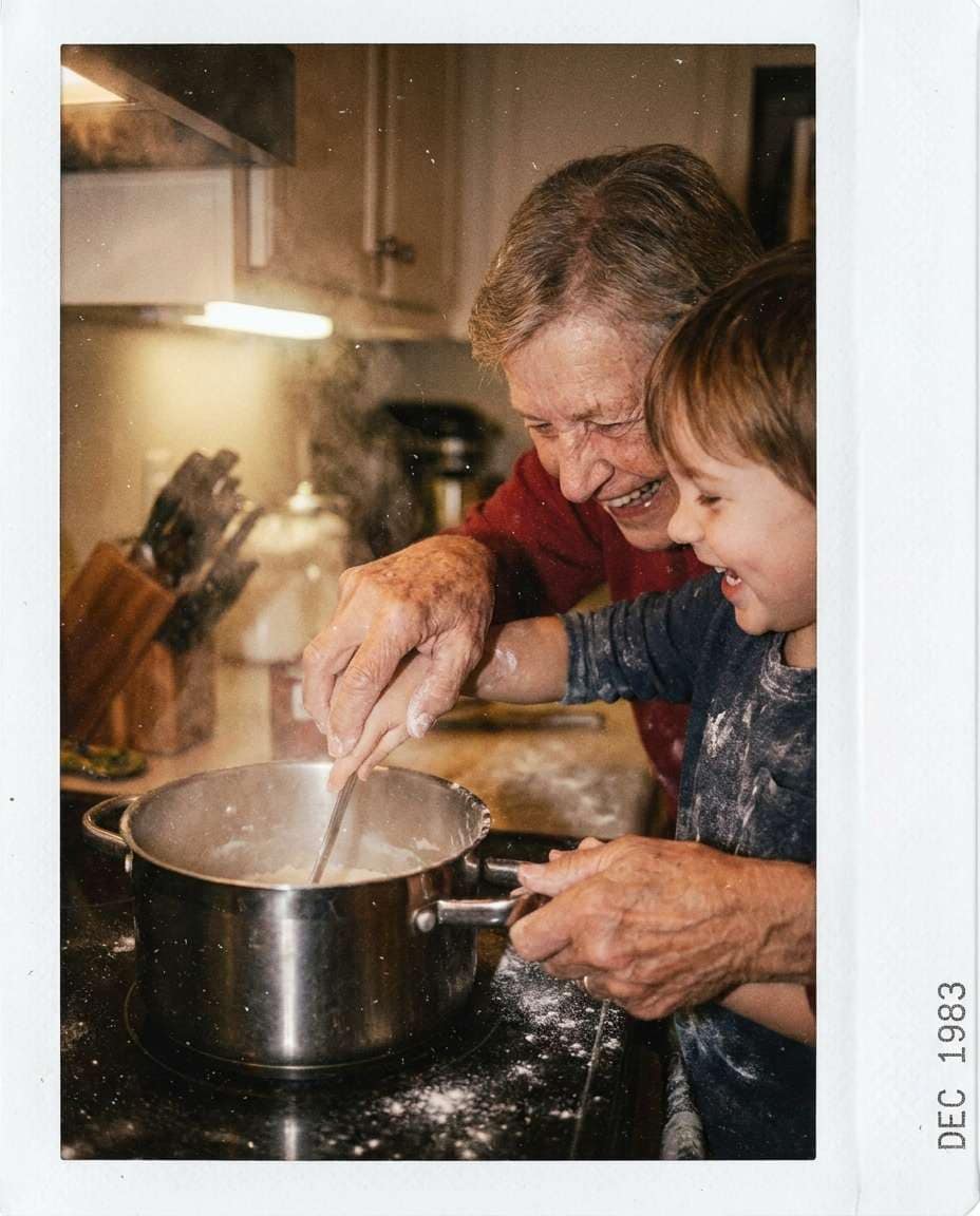 cooking with grandma photo