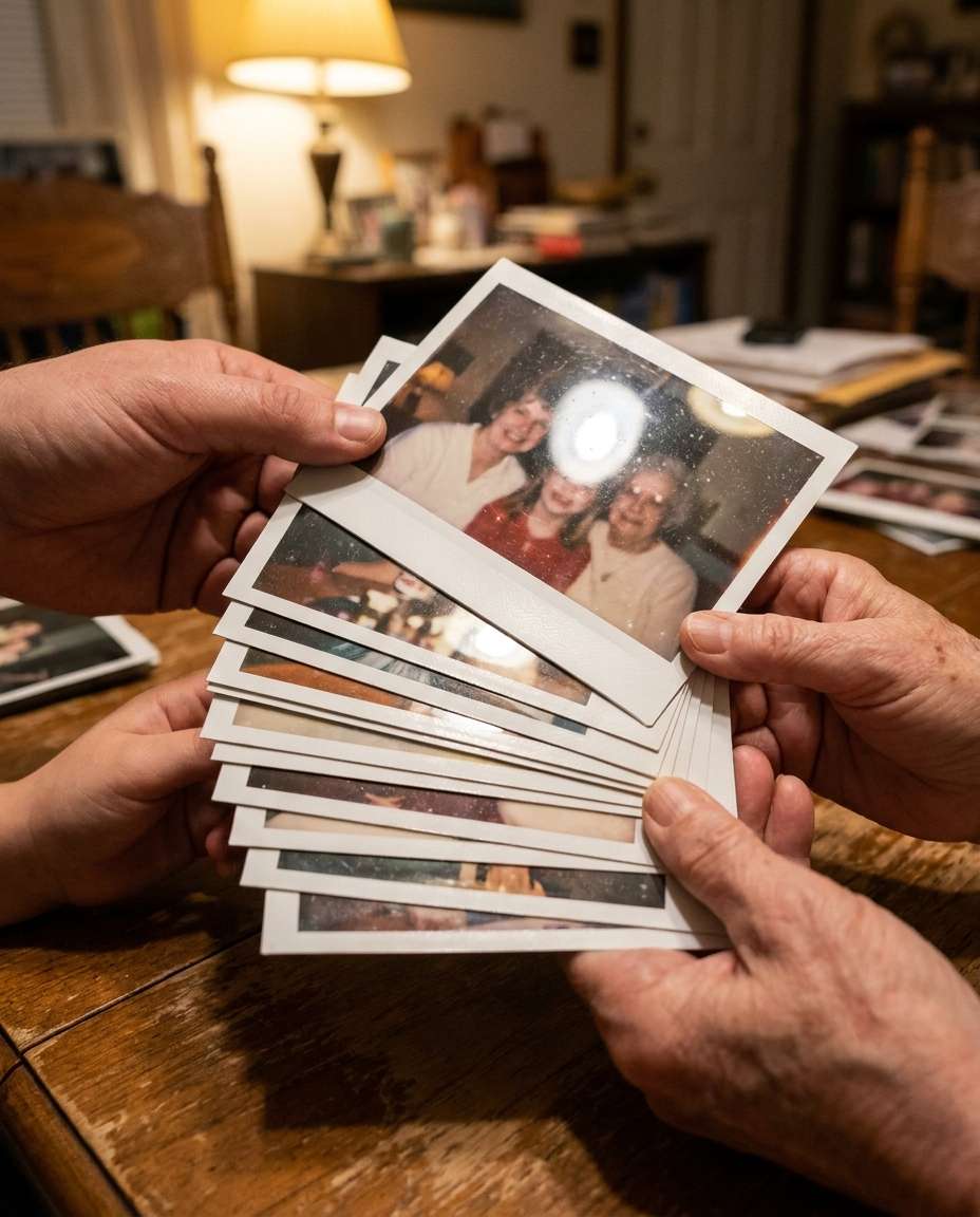 hands holding prints photo