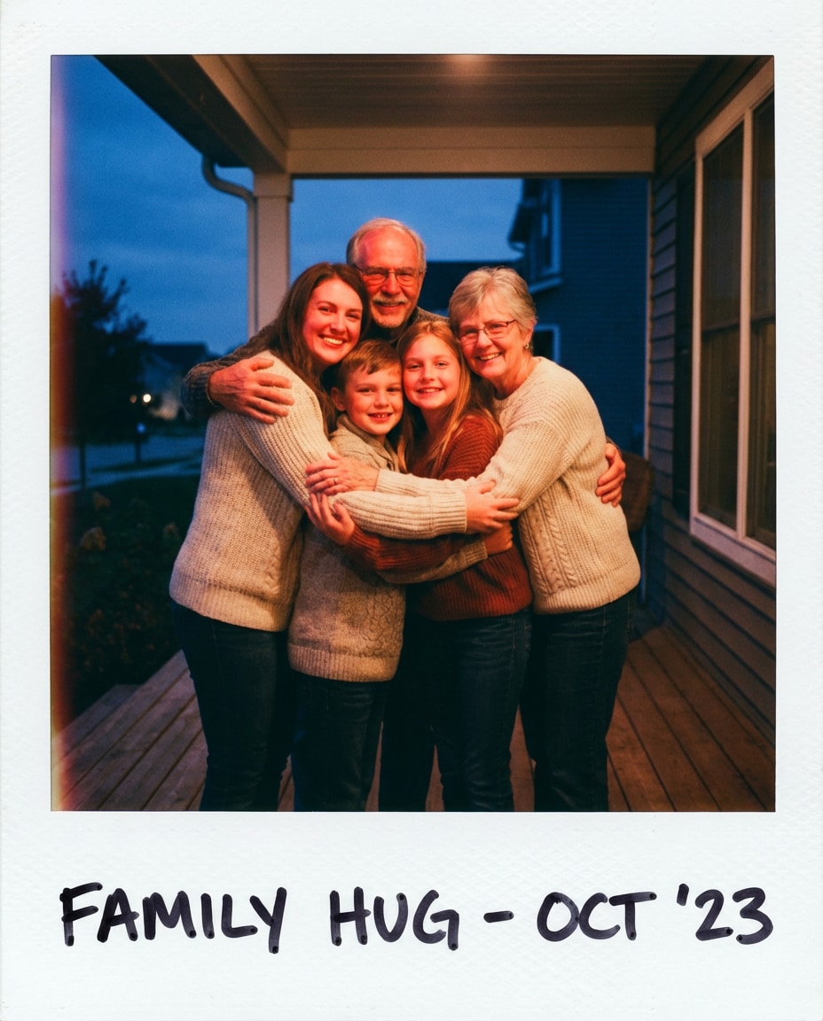 front porch hug photo