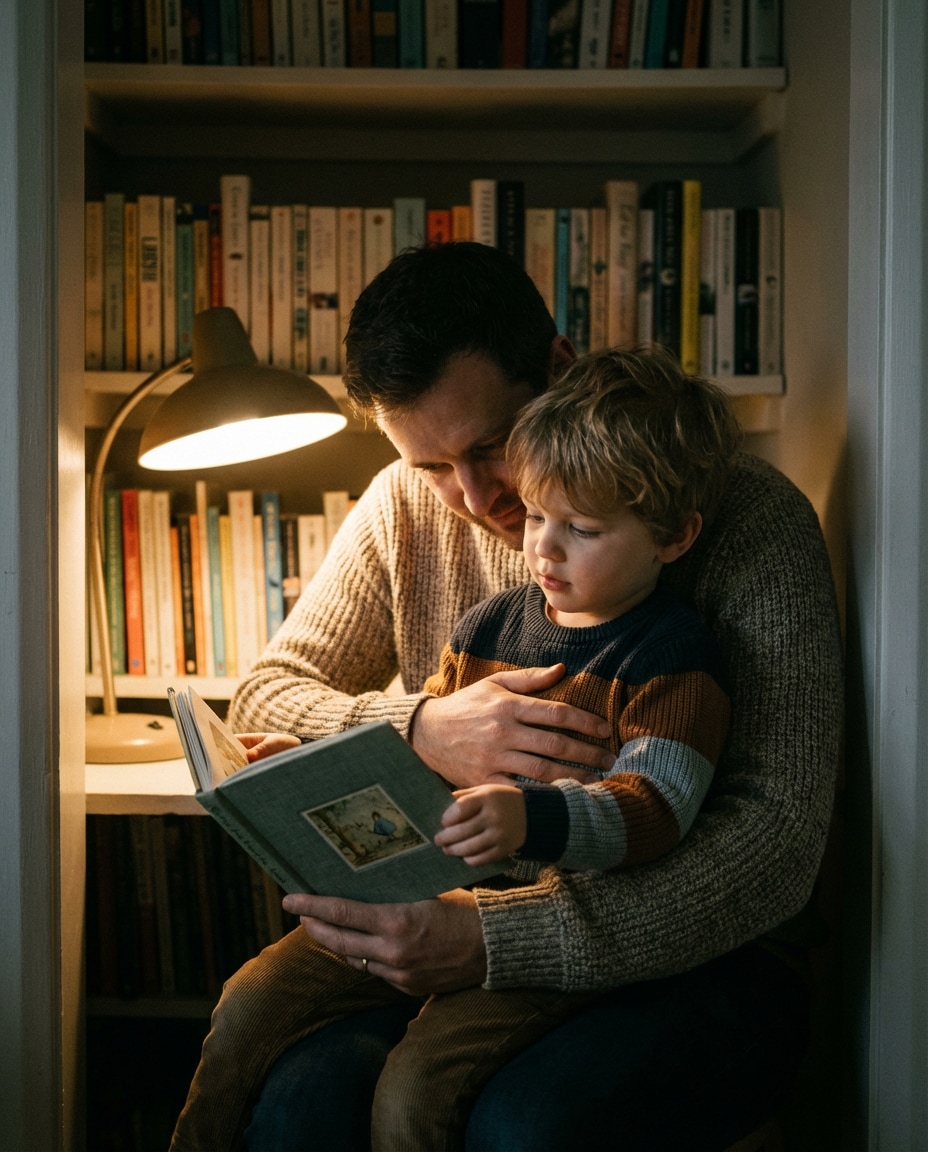reading nook hug photo
