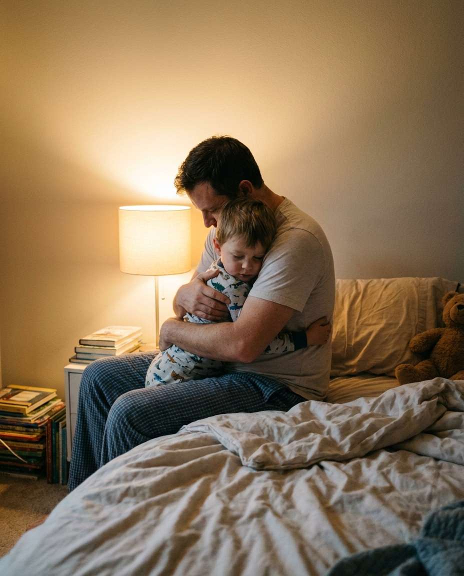 bedtime comfort hug photo