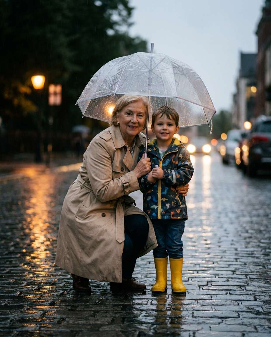 rainy day umbrella photo