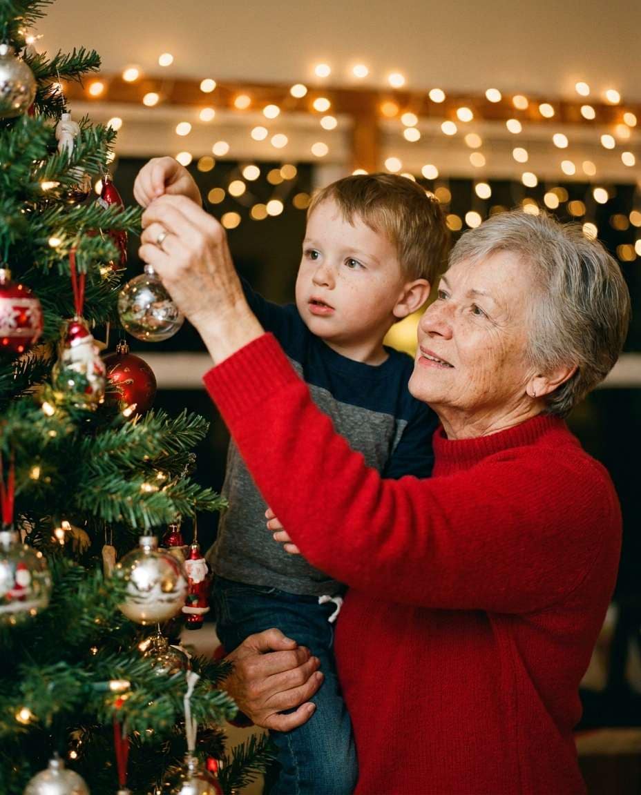 holiday tree lights photo