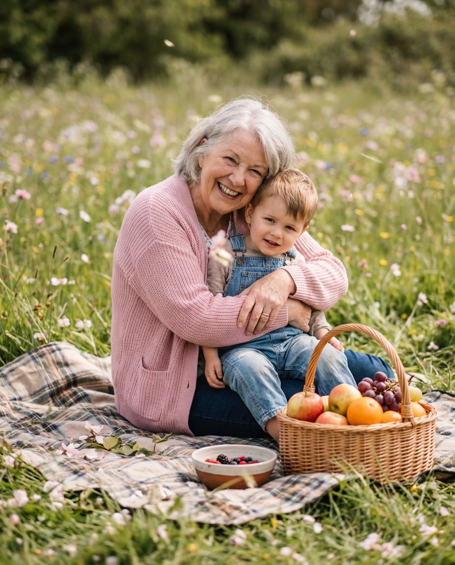 spring picnic blanket photo