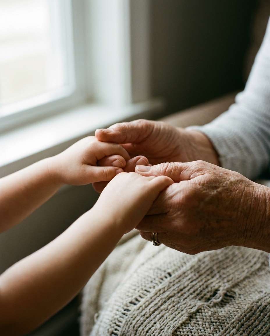 grandmas hands closeup photo