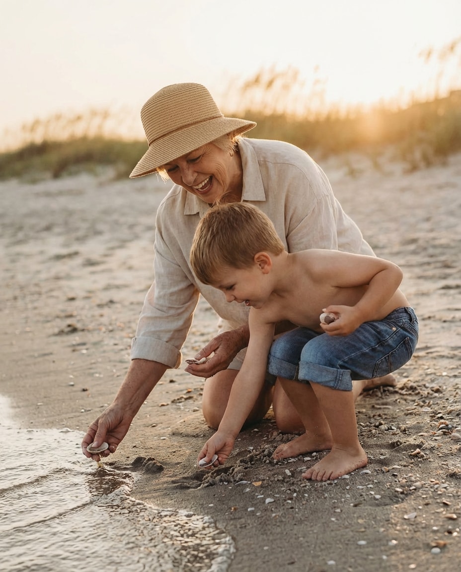 beach shell hunt photo