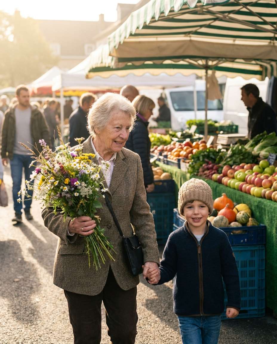 sunday market walk photo