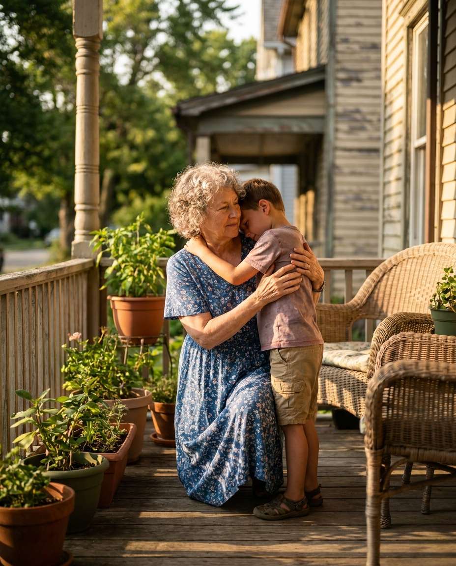front porch hug photo