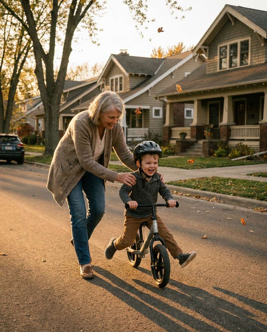 first bike lesson photo