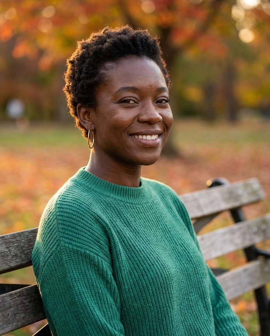 park bench breeze photo