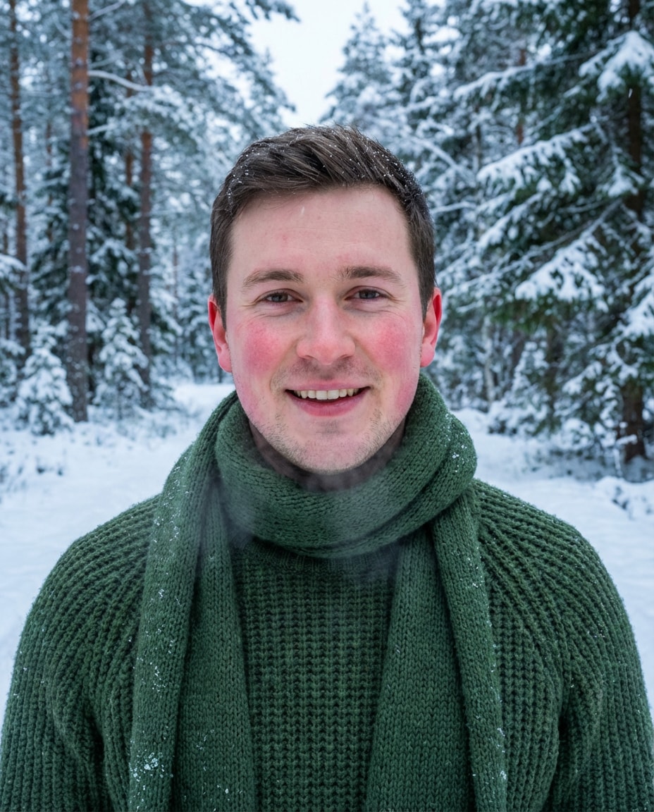 snowy outdoors cozy photo