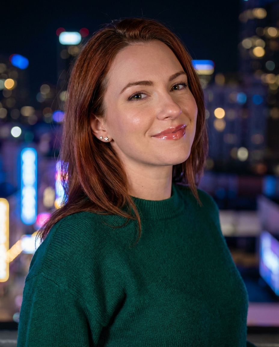 rooftop night glow photo