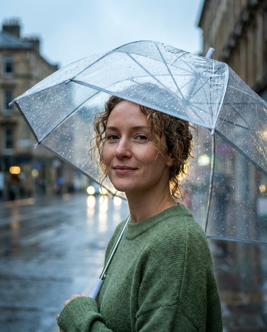 soft rain portrait photo
