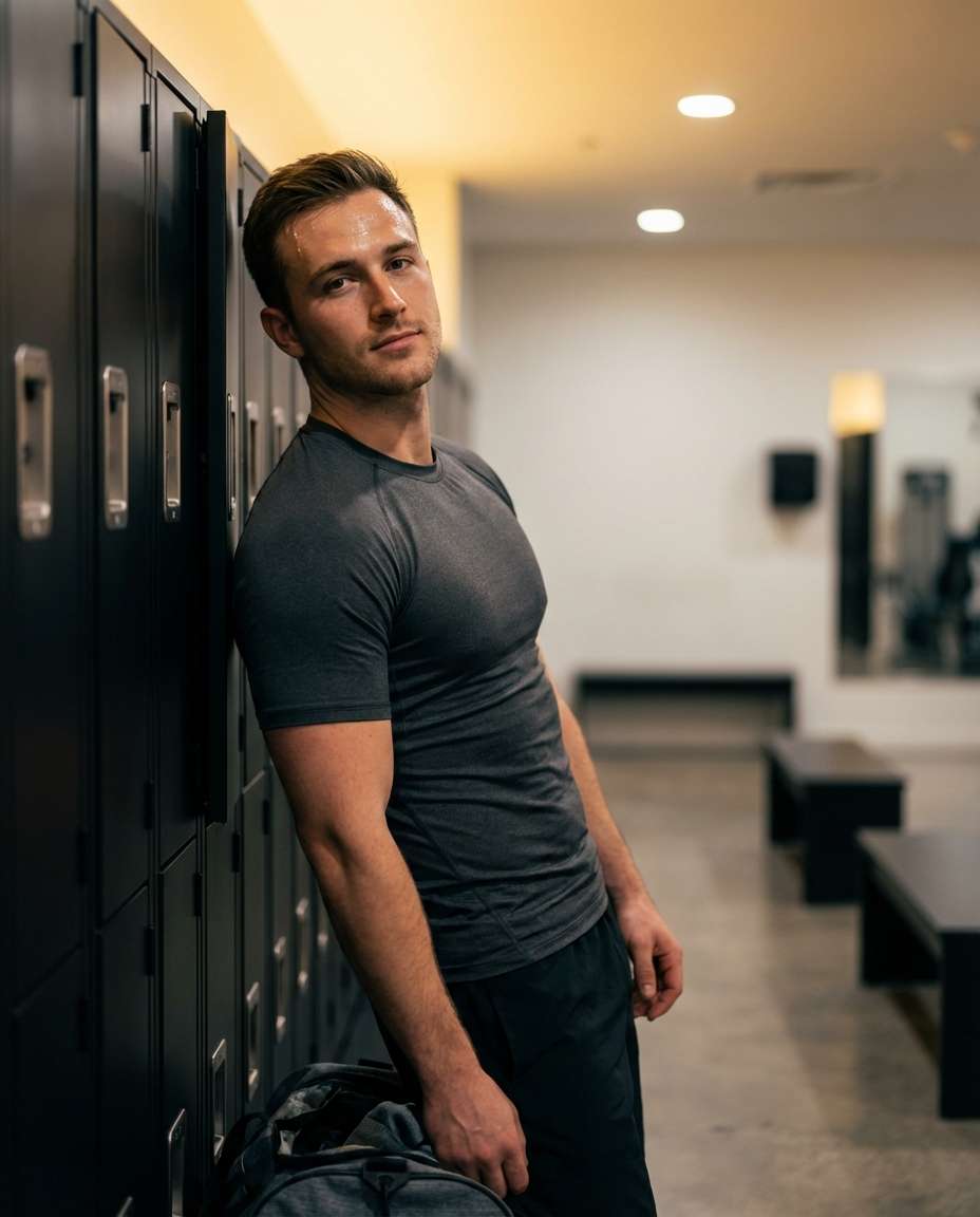 locker room portrait photo