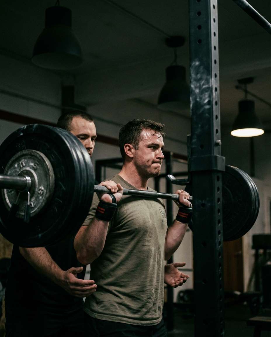 bench press spotter photo