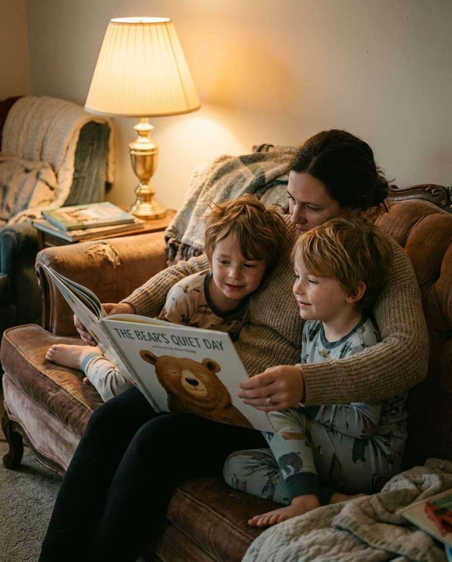 cozy couch storytime photo