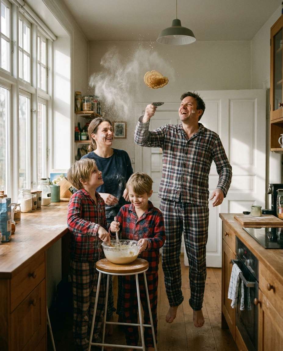 kitchen pancake morning photo