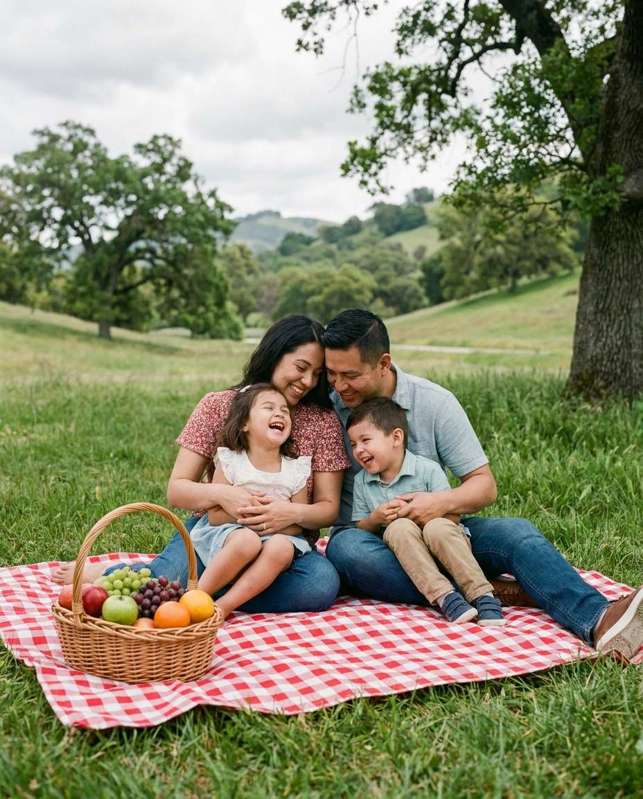 picnic blanket cuddle photo