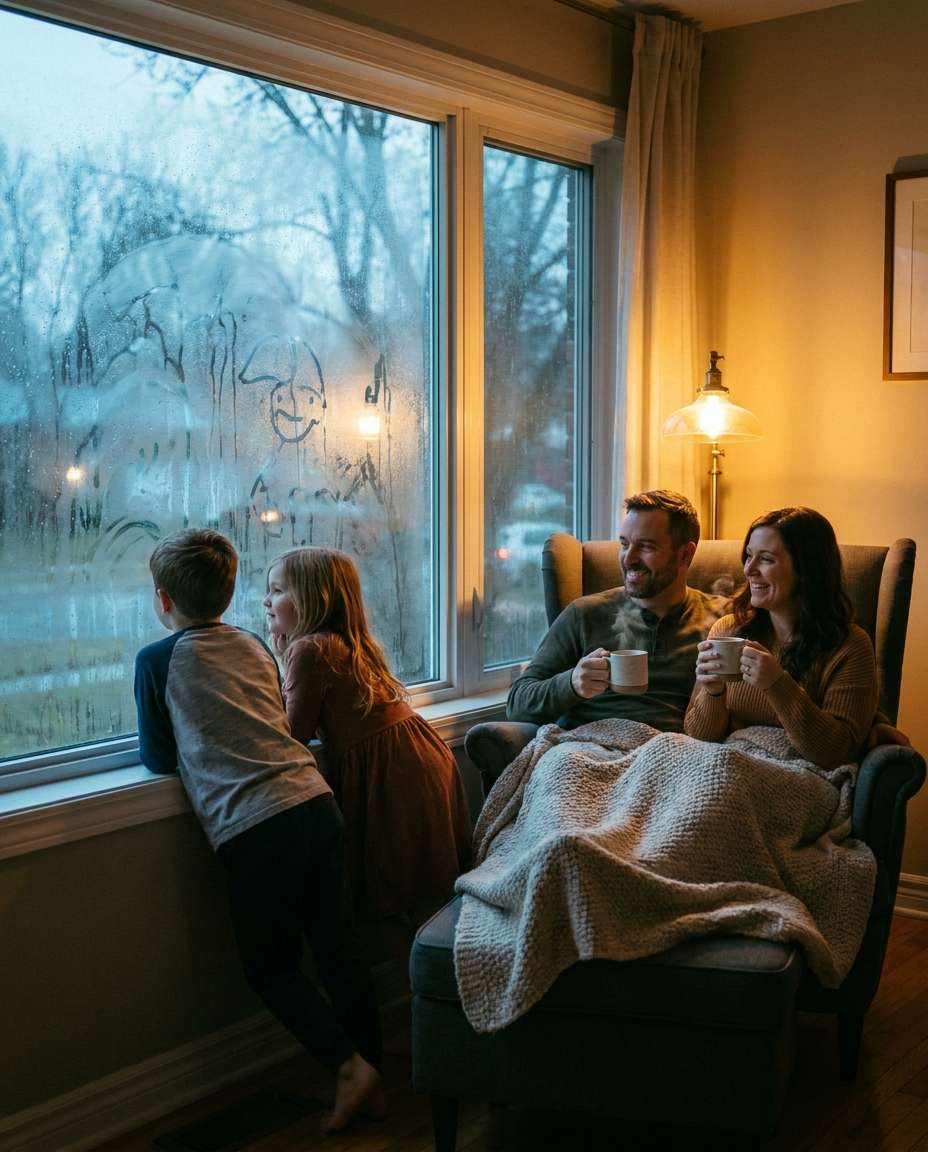 rainy day window photo