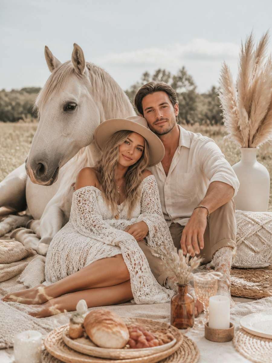 Boho Horse Picnic photo