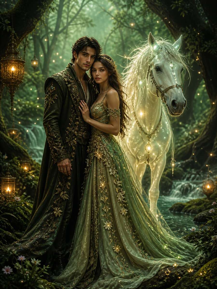 Forest Fairy Horse Couple photo