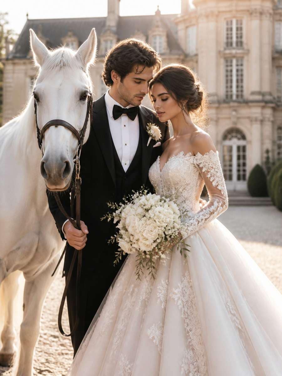 Wedding Horse Editorial photo