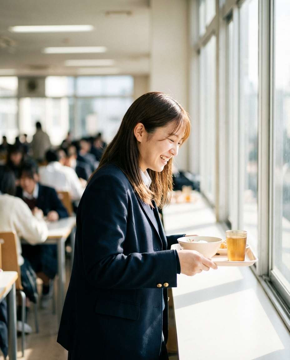 cafeteria window glow photo