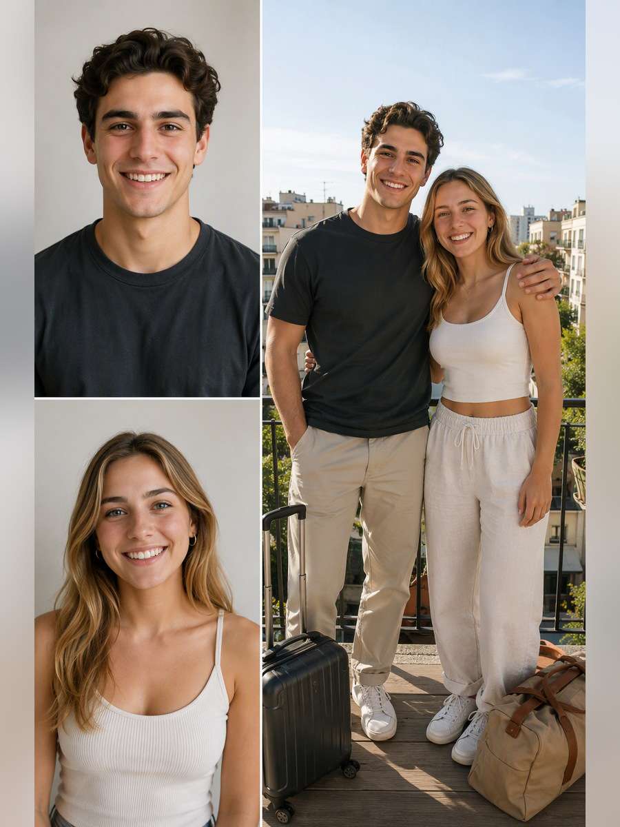 Future Reunion Keepsake — illustrative image-to-image before and after