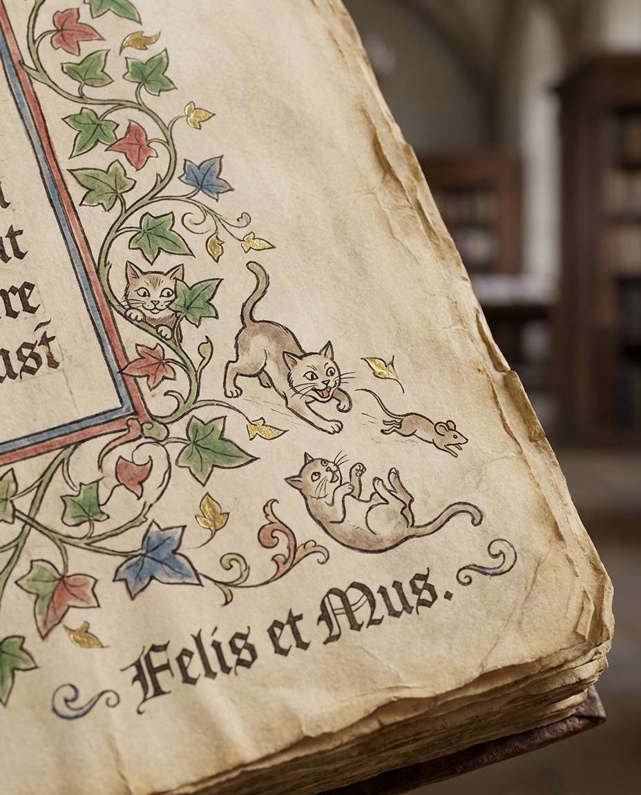 playful marginalia cats photo