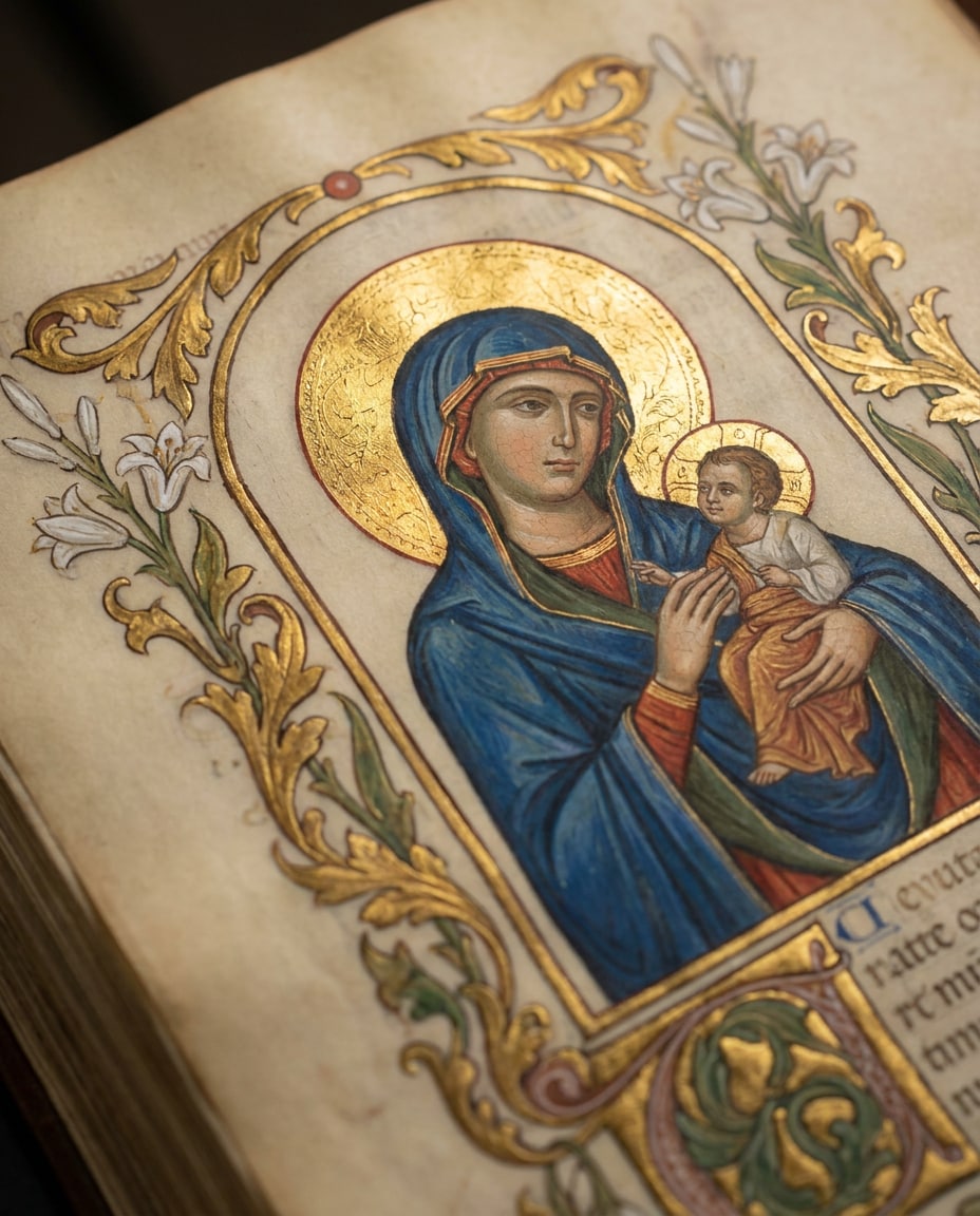 gold halo madonna photo