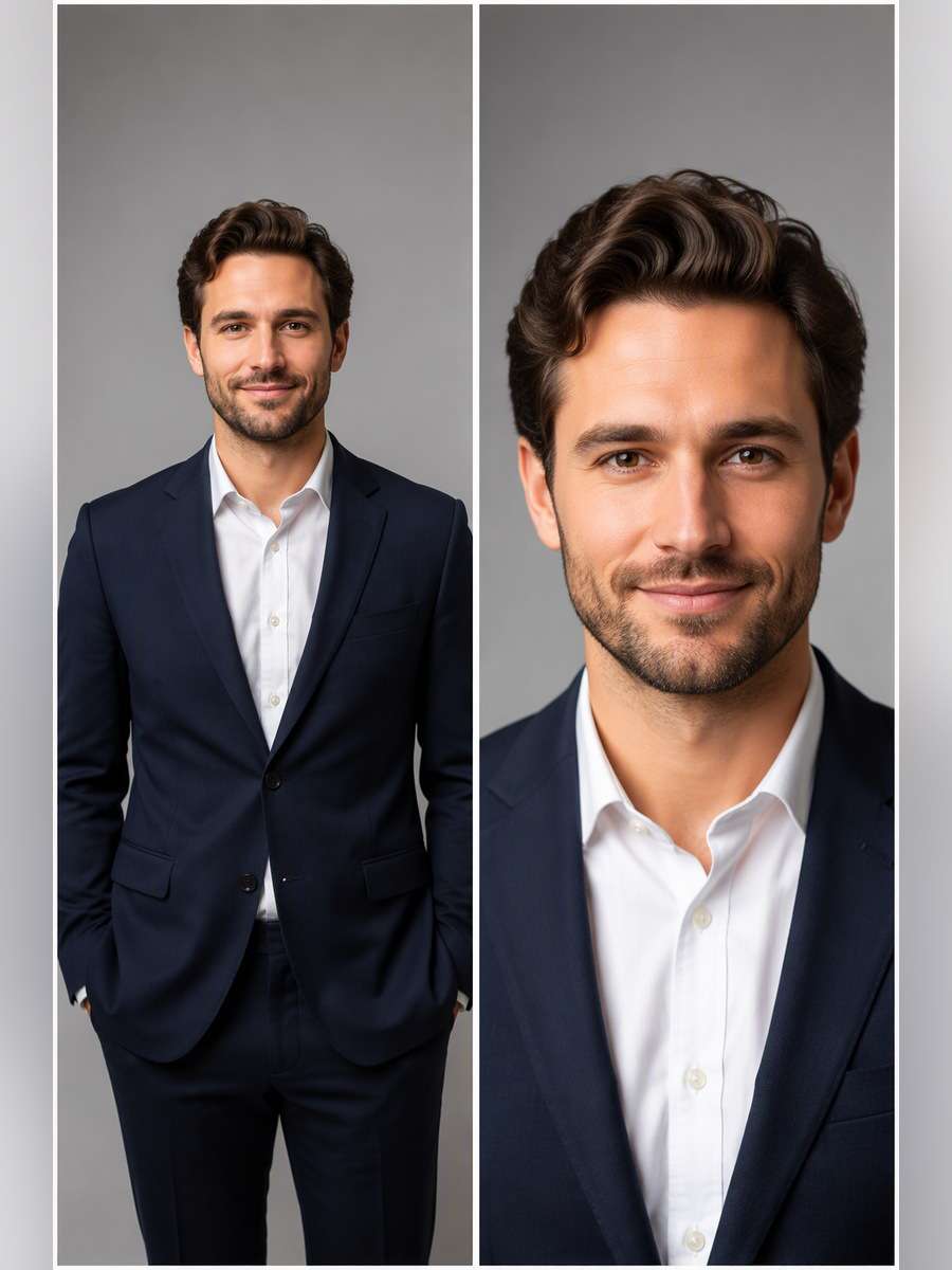 Soft Charisma Close-Up - illustrative image-to-image before and after
