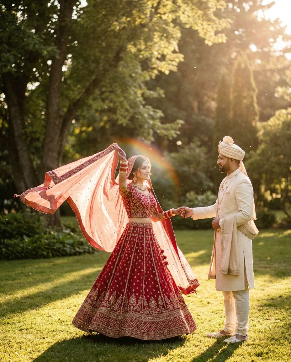 dupatta wind shot photo