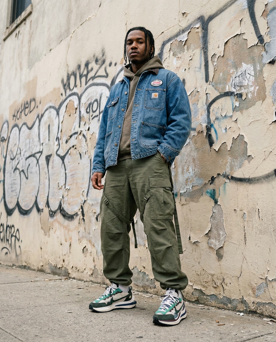 streetwear fit check photo