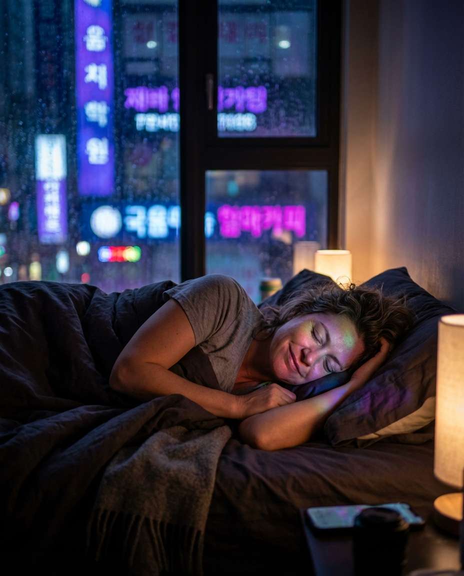 neon city night photo