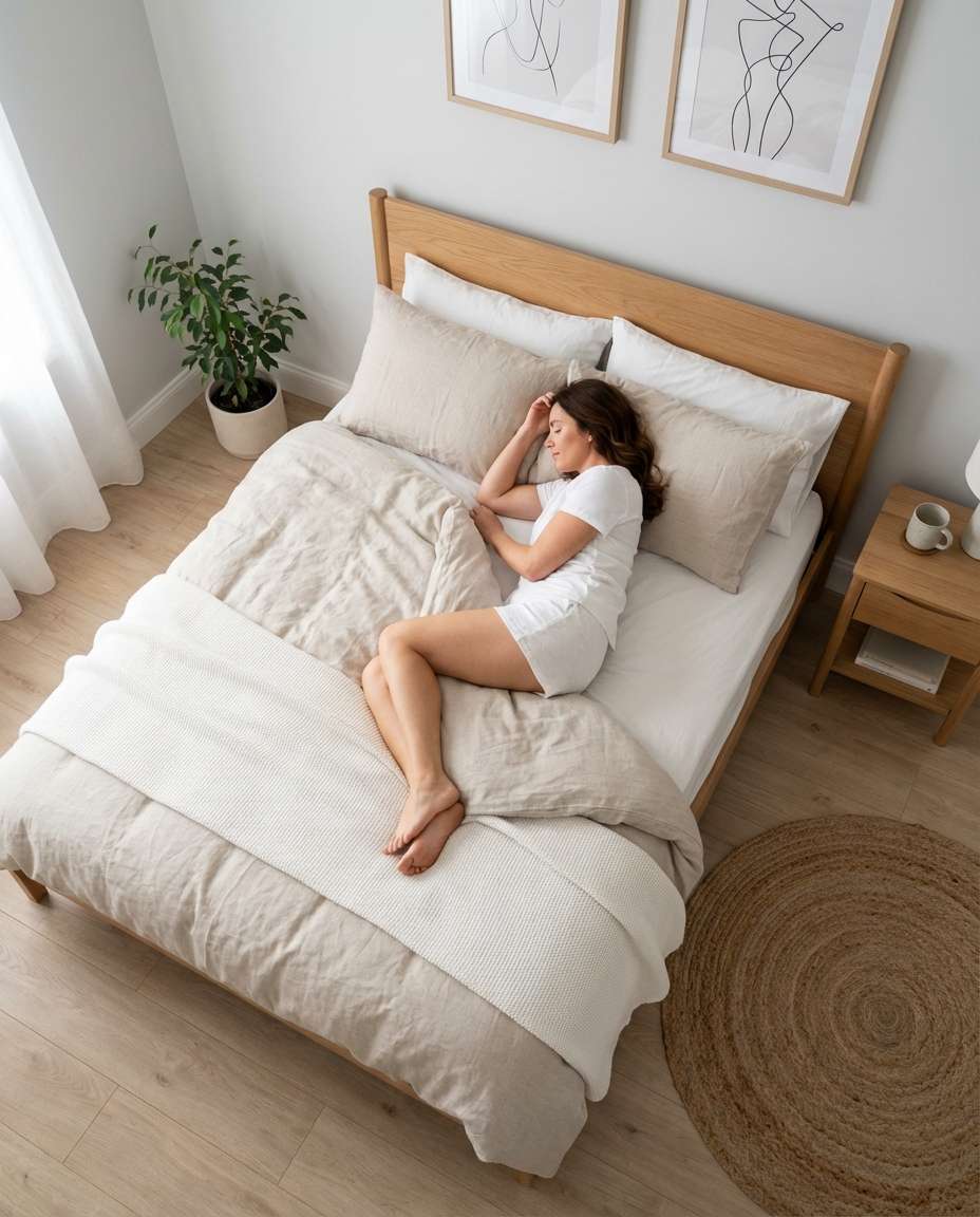 minimal scandi sleep photo