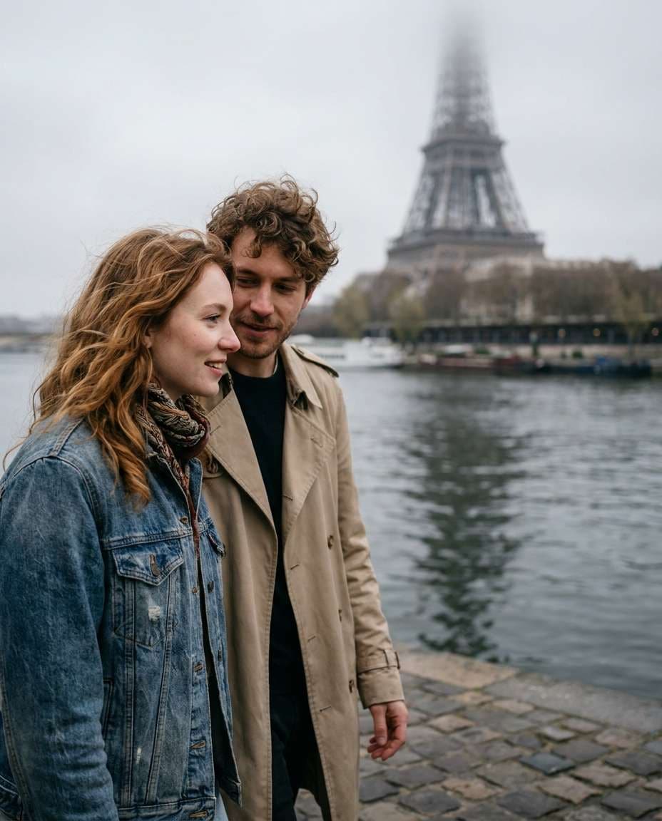 seine riverside stroll photo