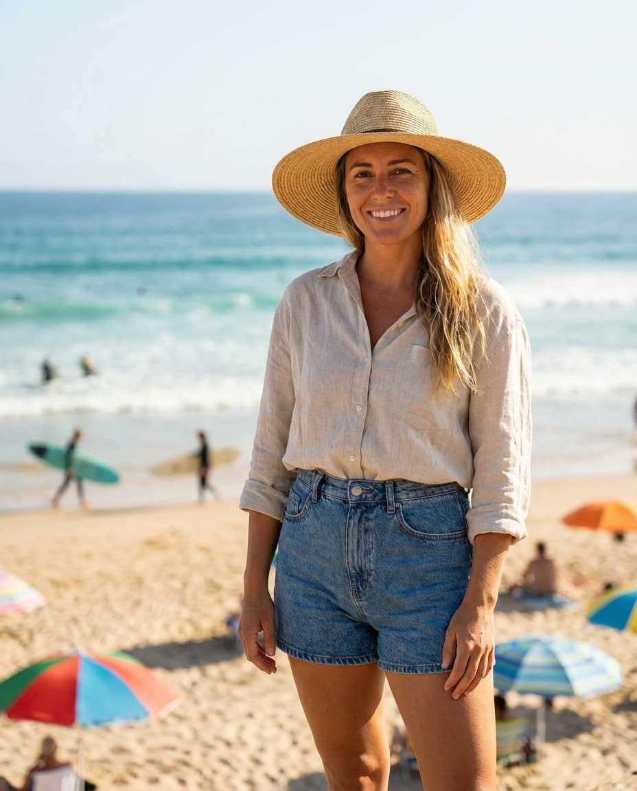 beach horizon scale photo