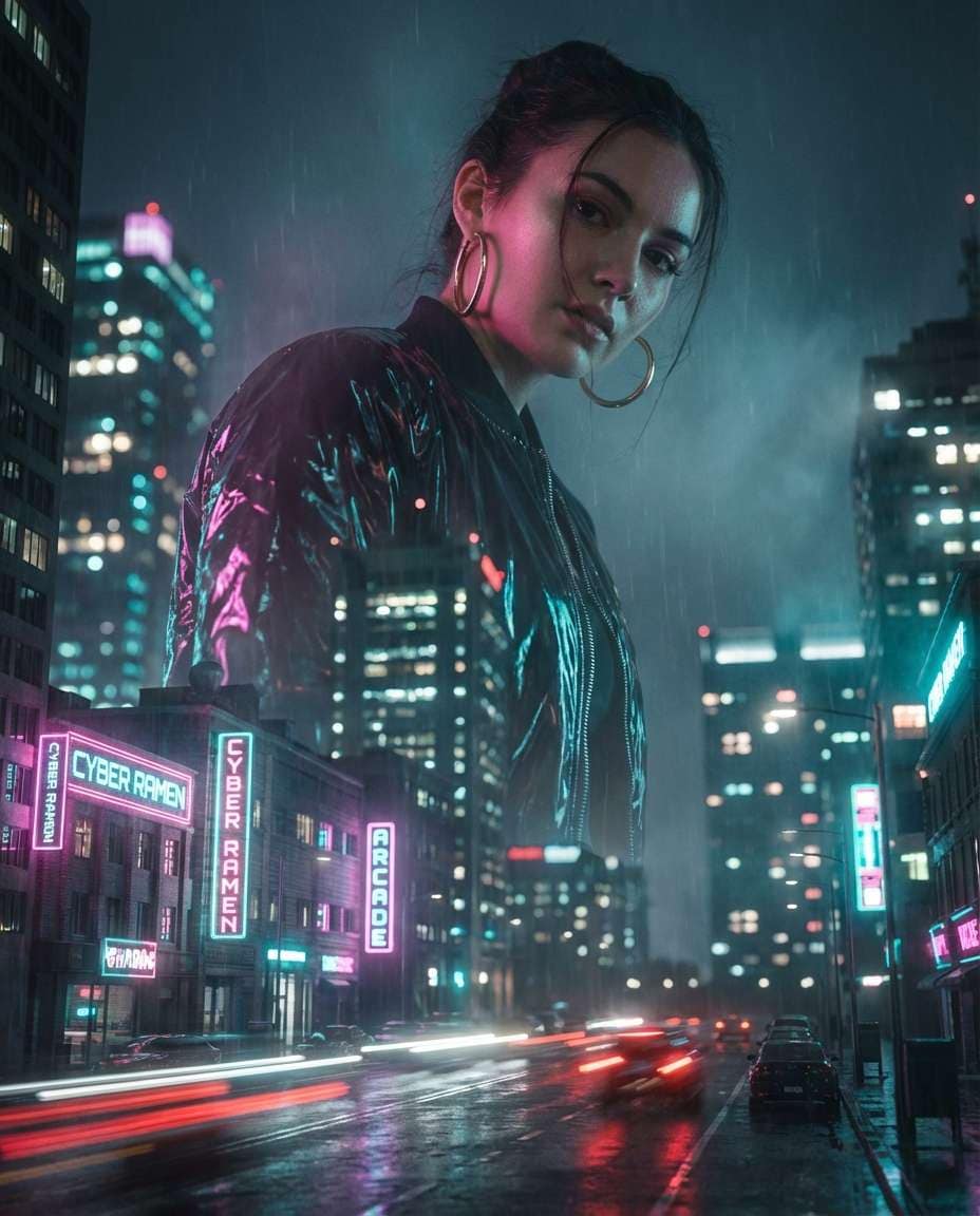neon city afterglow photo