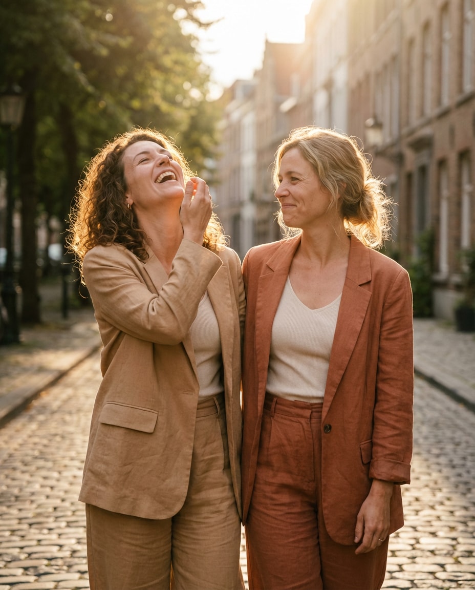 golden hour walk photo