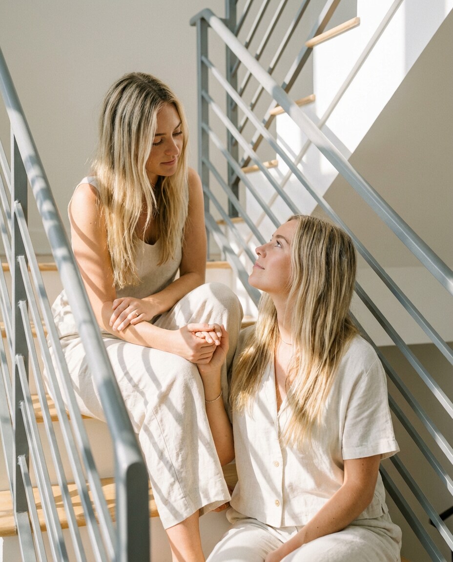 sunlit staircase photo