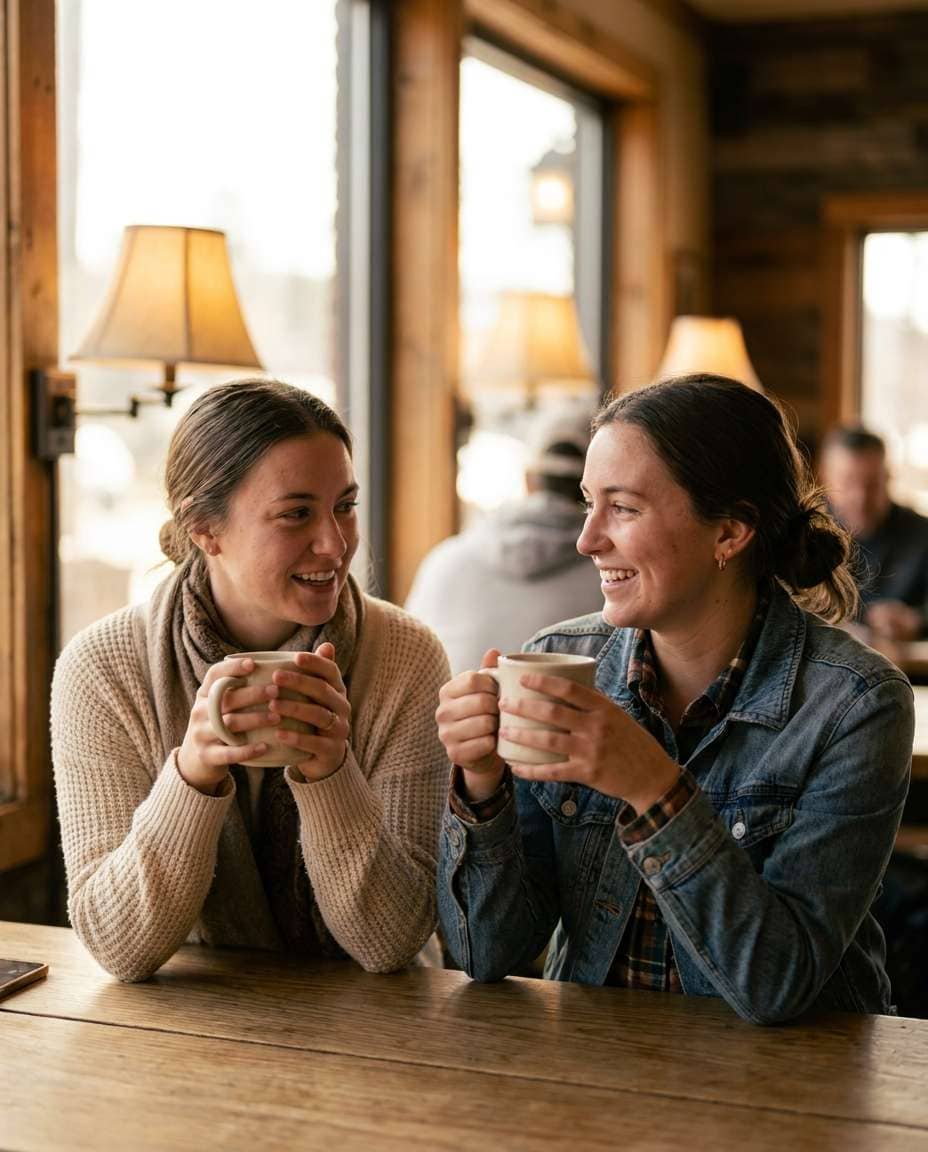 coffee shop chat photo