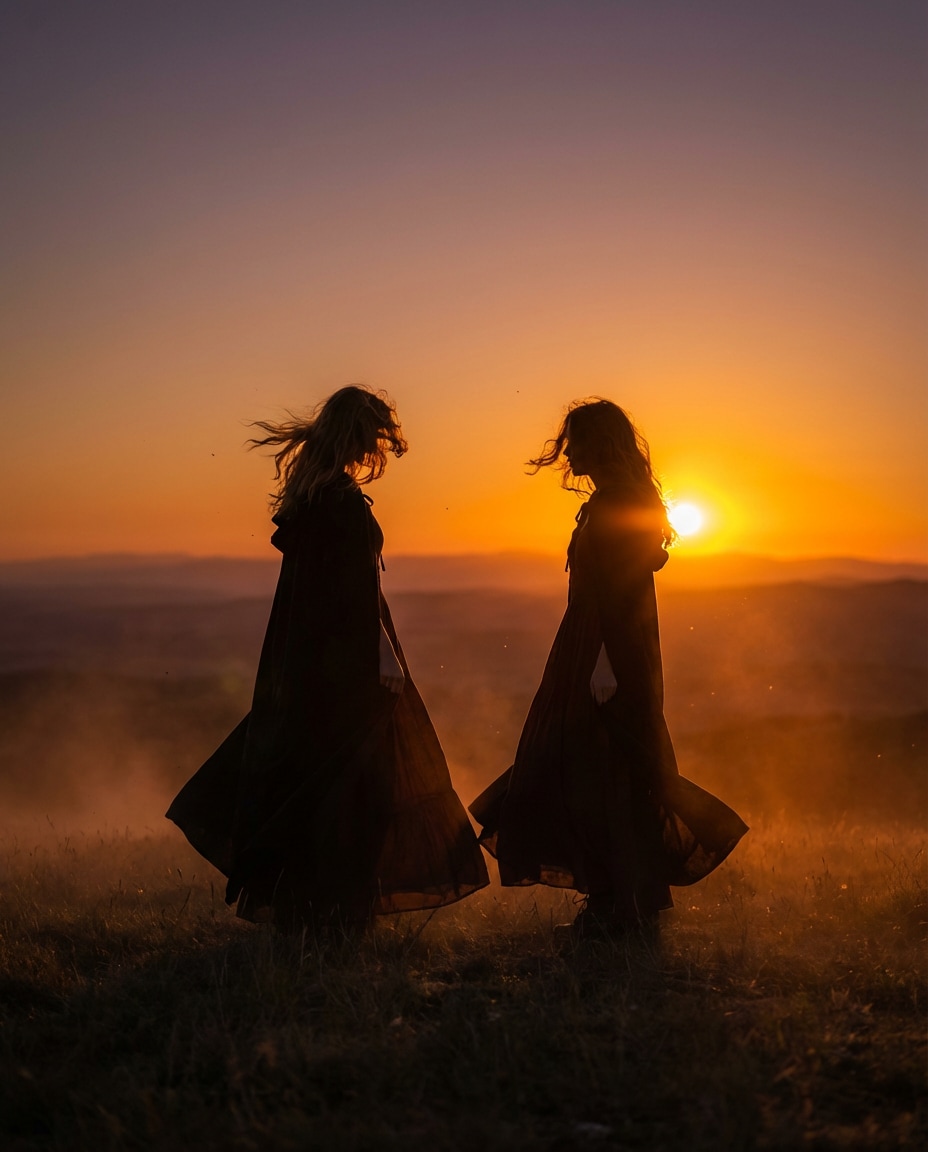sunset silhouette photo
