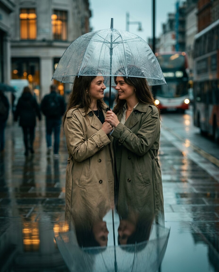 rainy umbrella photo
