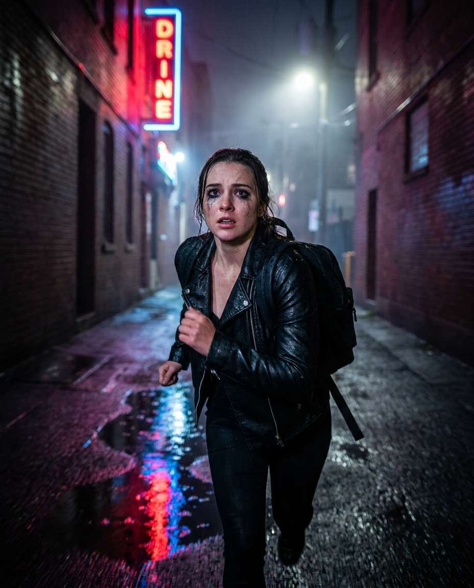 neon rain escape photo