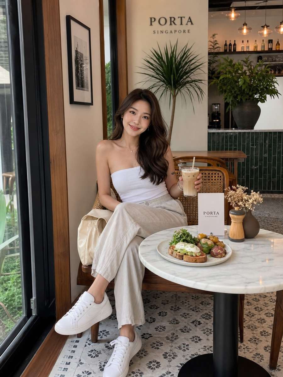 Singapore Café Brunch Aesthetic photo