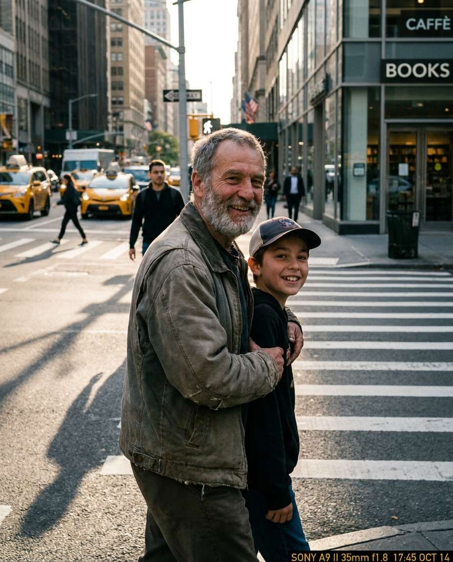 city crosswalk candid photo