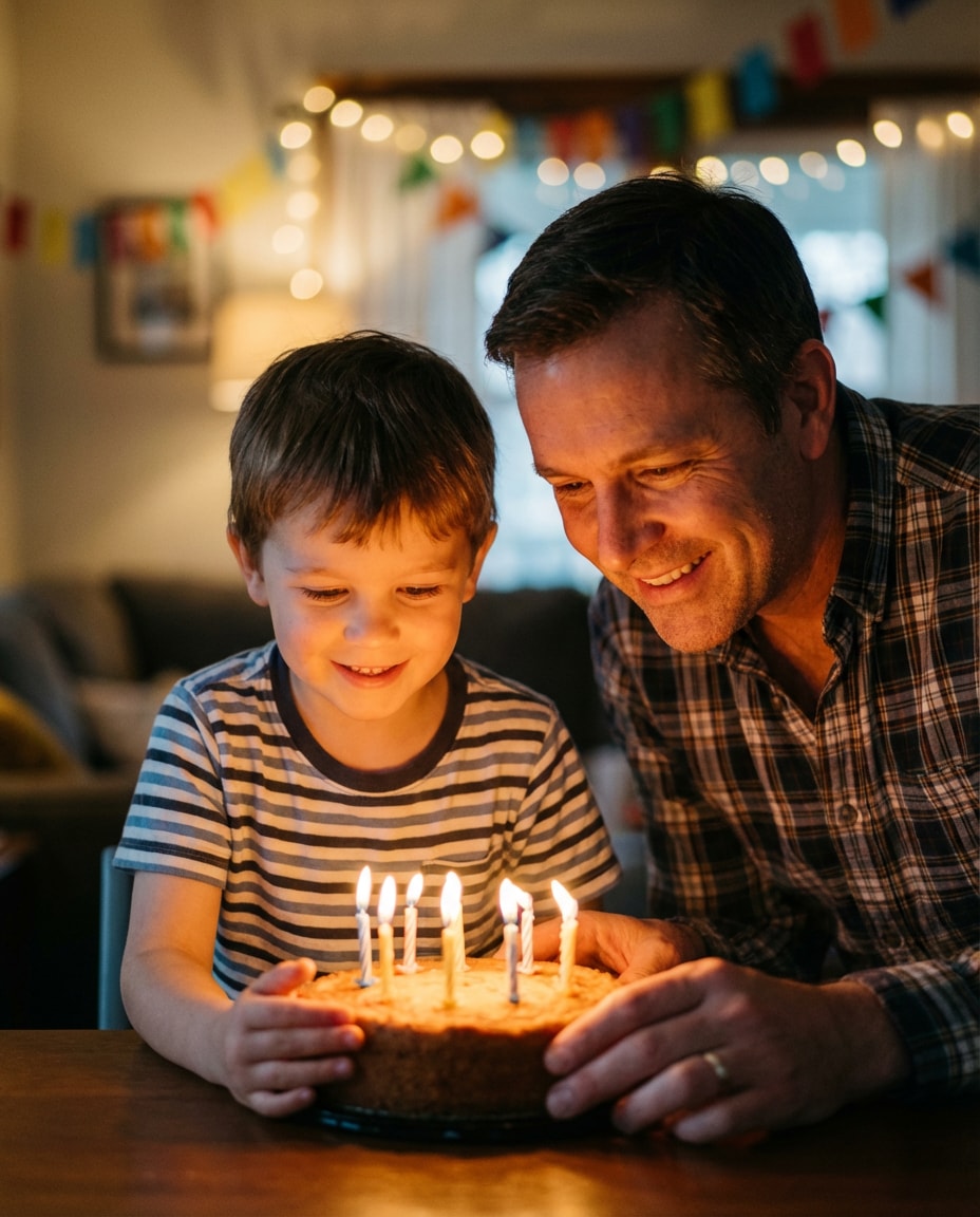 birthday candle glow photo