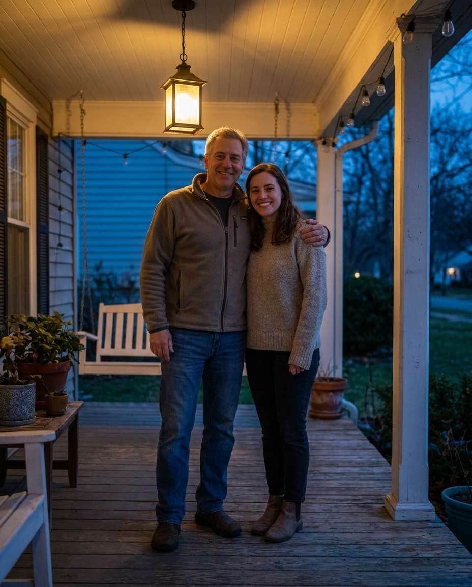 front porch hug photo