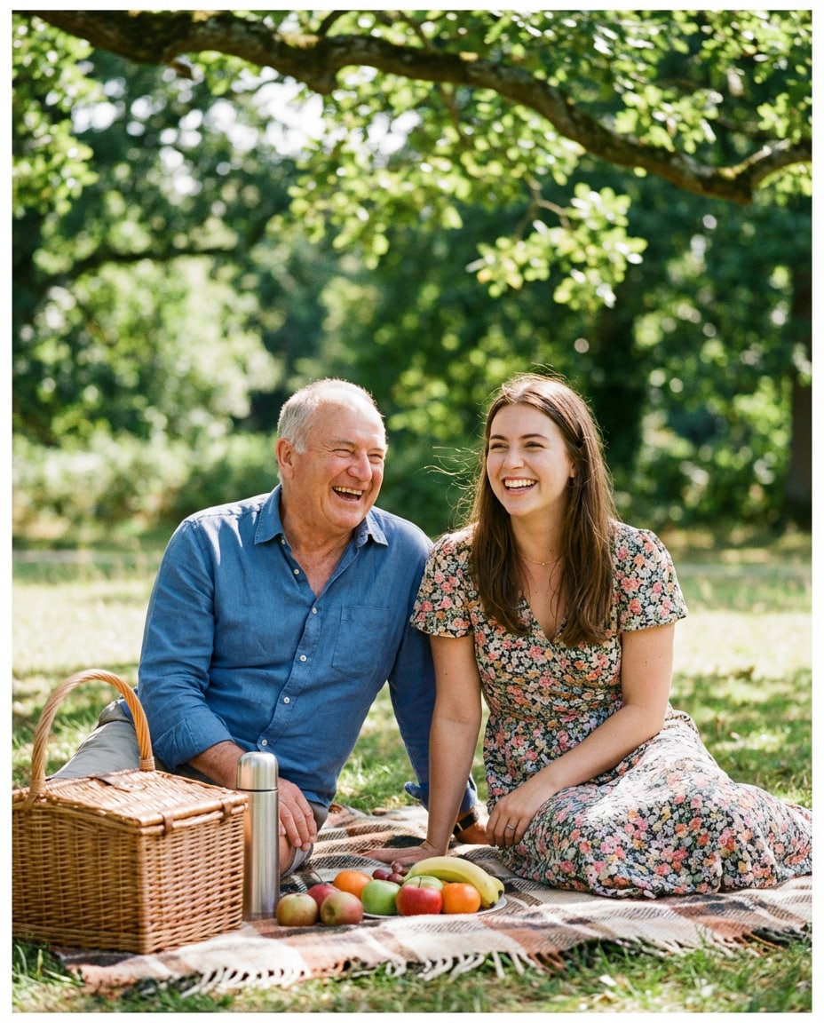 picnic blanket portrait photo