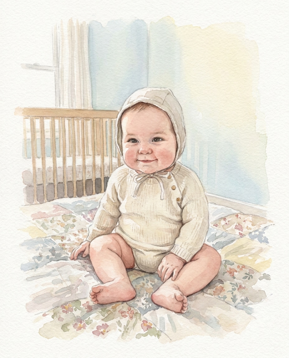 soft nursery smile photo